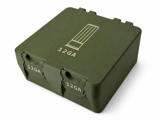12 Gauge Ammo Box - Fits Up to 3 Inch Shells – 30 Rounds - Snap Close Storage
