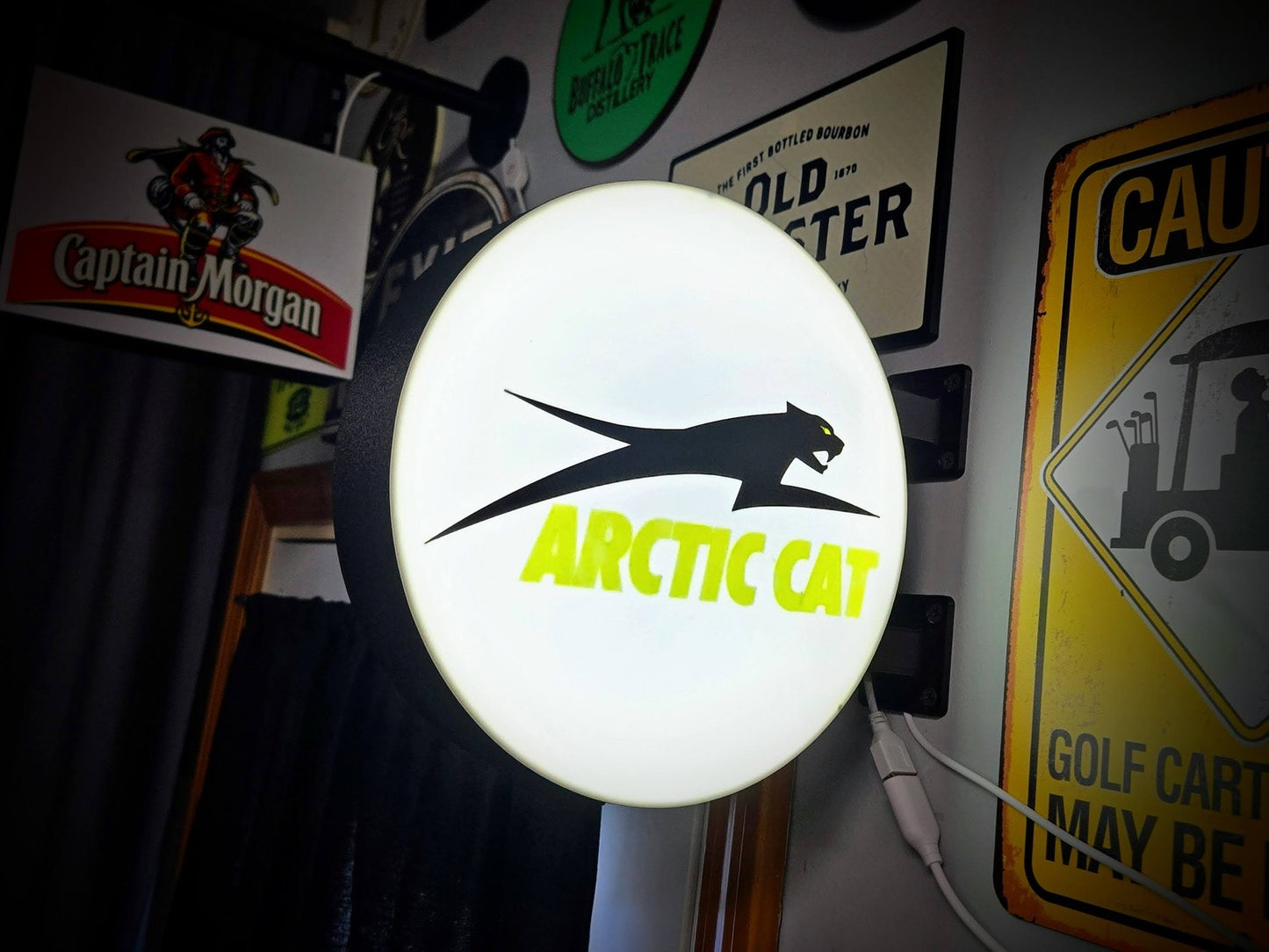 Arctic Cat LED 2-Sided Lightbox 12 Inch Light Box LED Sign 3D Printed Wall Decor