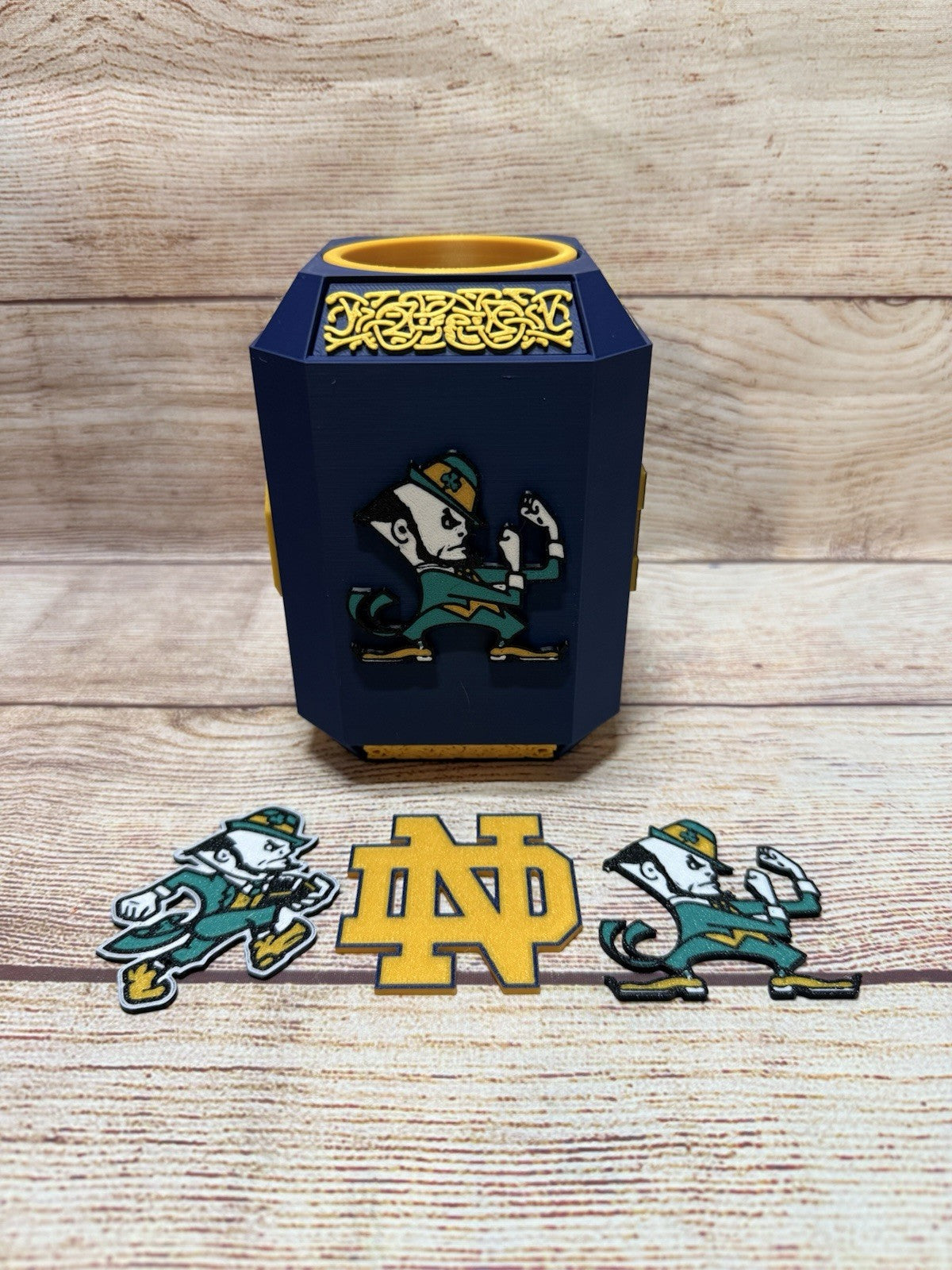 Notre Dame Fighting Irish Custom Mjolnir Themed Drink Koozie 3d Printed