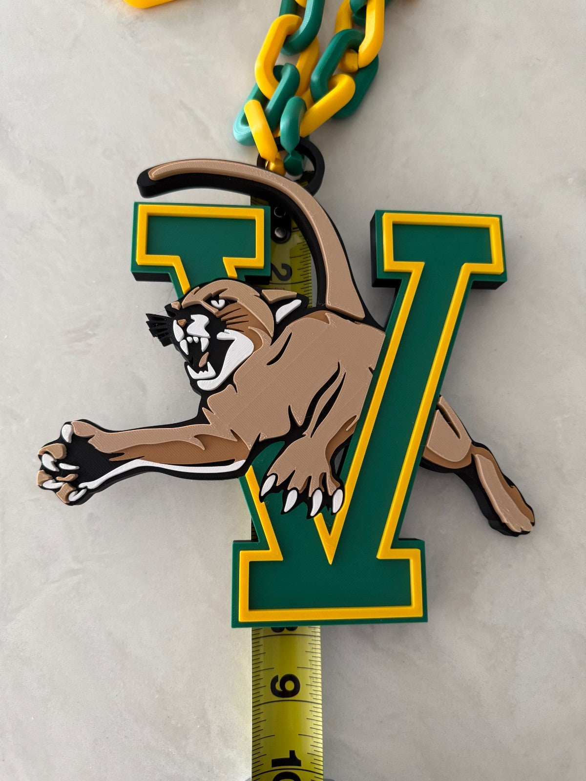 Vermont Catamounts Oversized Necklace, Hype Chain Handmade 3D Printed