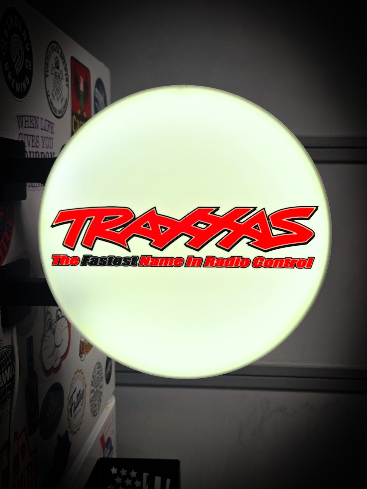 TRAXXAS 12 Inch Light Box LED Sign 3D Printed Wall Decor Man Cave Garage