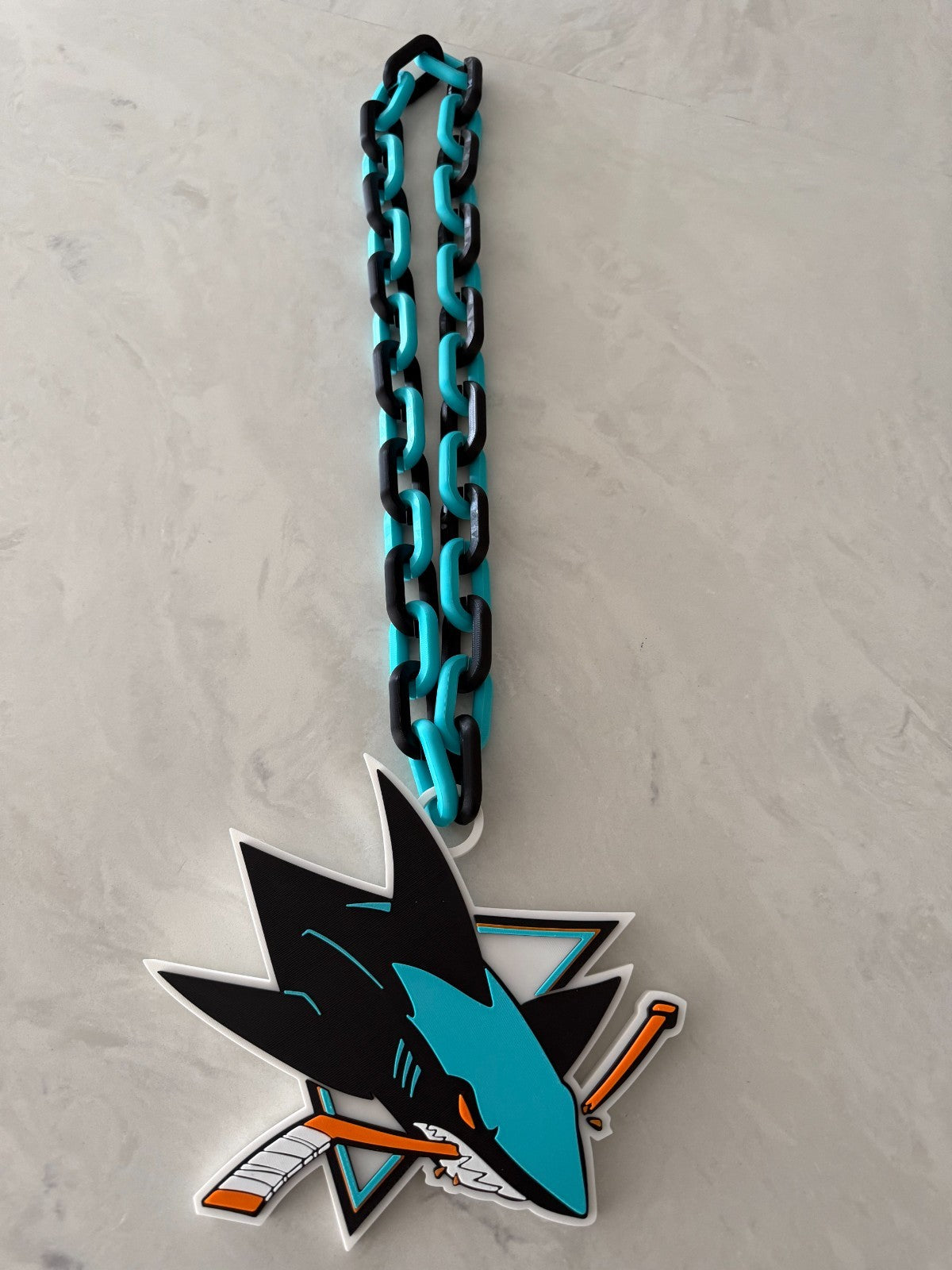 San Jose Sharks Oversized Fan Logo Necklace Hype Chain