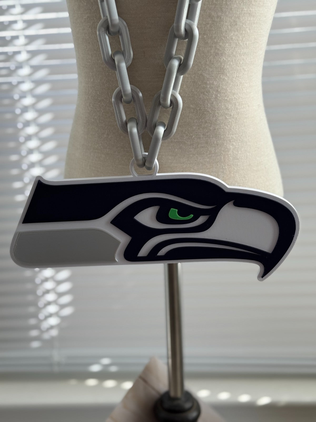 Seattle Seahawks Oversized Logo Pendant & Hype Chain