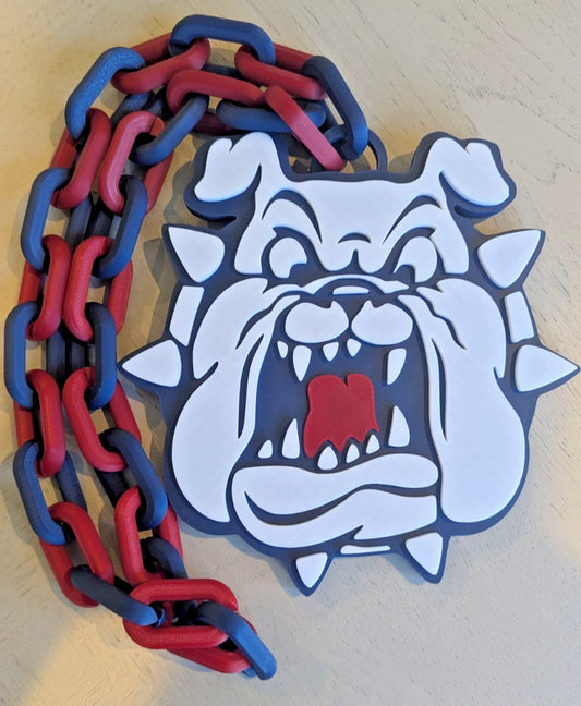 Fresno State Bulldogs V2 Over-Sized Necklace Logo Pendant Hype Chain