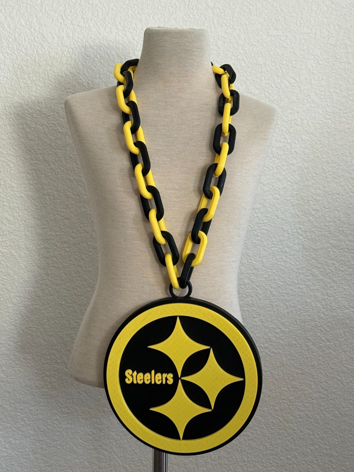 Pittsburgh Steelers Oversized Chain Necklace Show Steeler Nation Pride