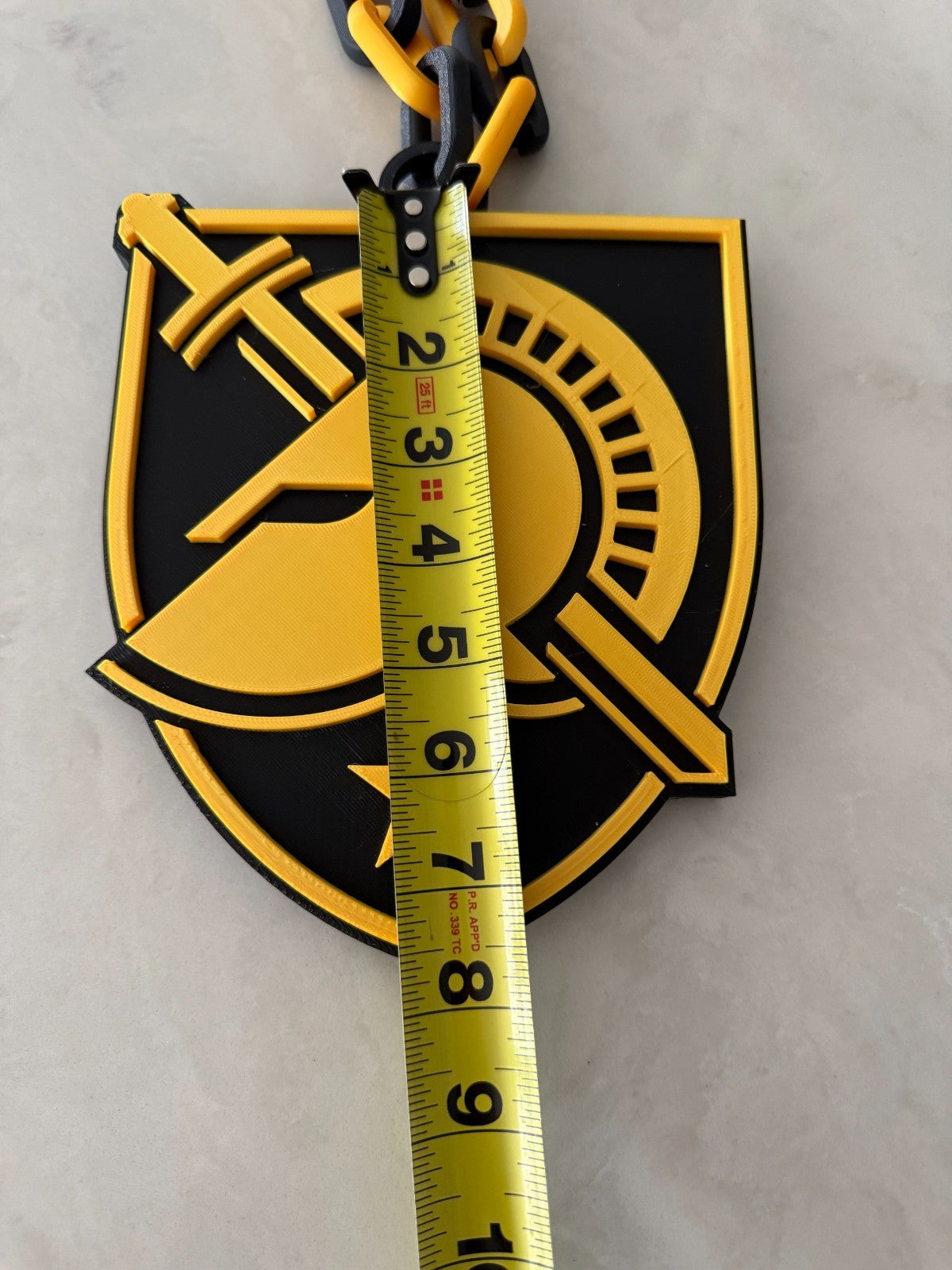Army Black Knights Necklace Turnover Chain HandMade 3D printed