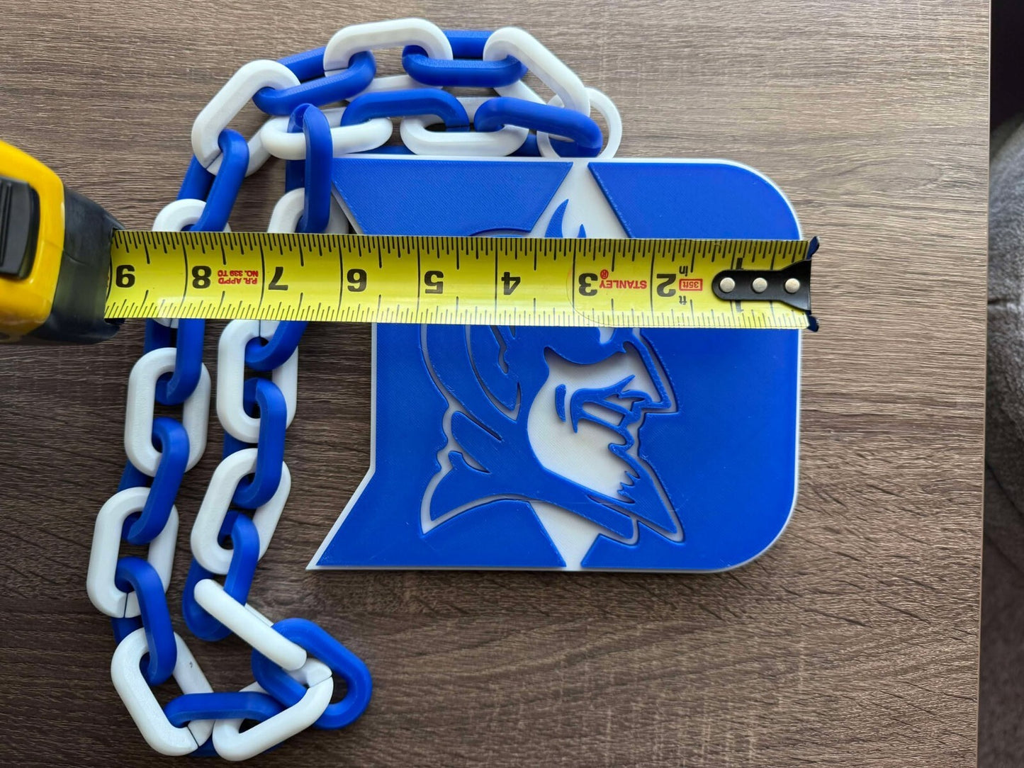 Duke Blue Devils Oversized Necklace, Hype Chain [Made To Order]