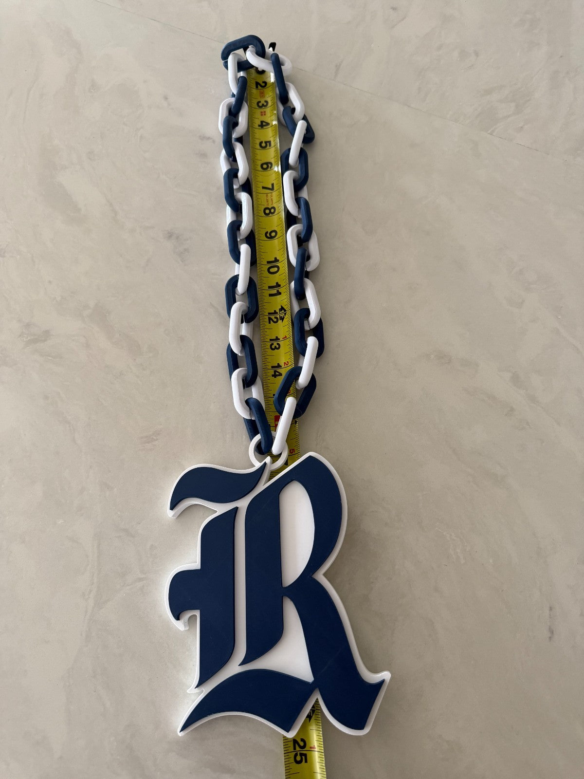 Rice Owls Logo Necklace Oversized Turnover Chain HandMade 3D Printed