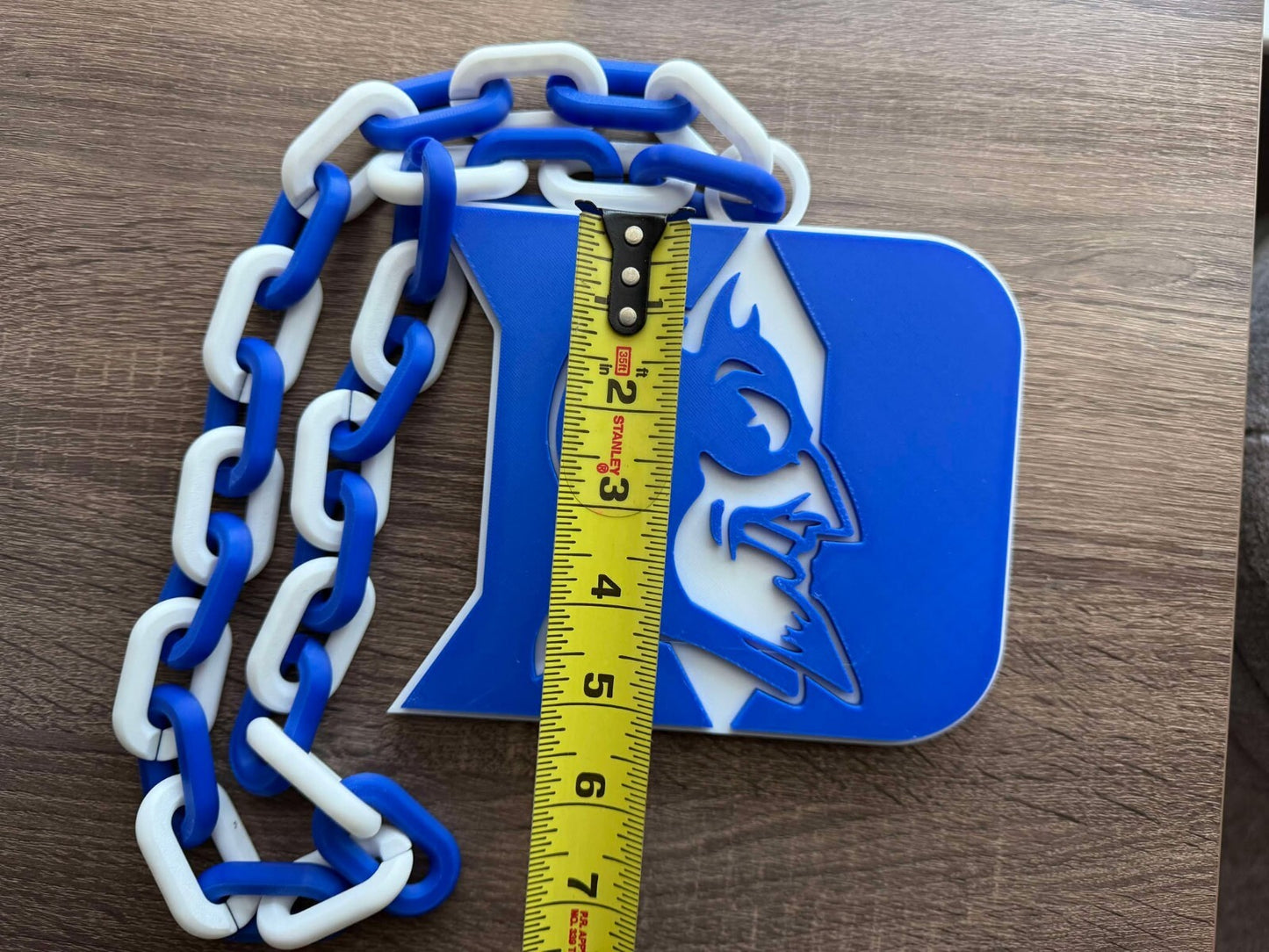 Duke Blue Devils Oversized Necklace, Hype Chain [Made To Order]