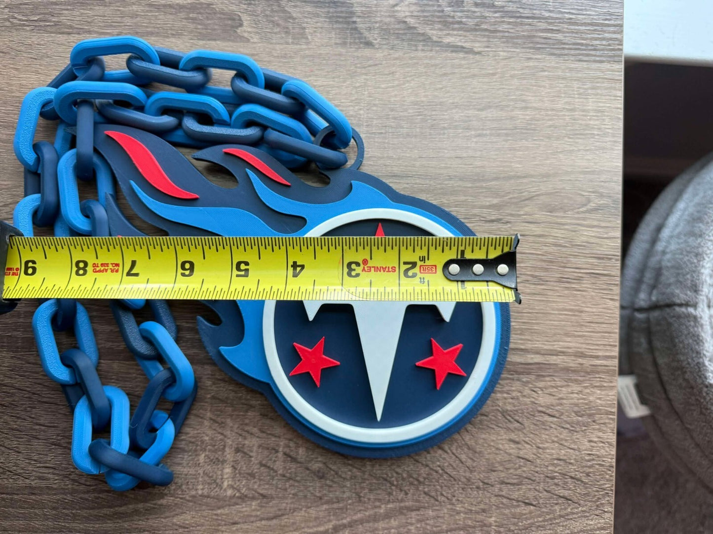 Tennessee Titans Oversized Necklace, Pendant Chain