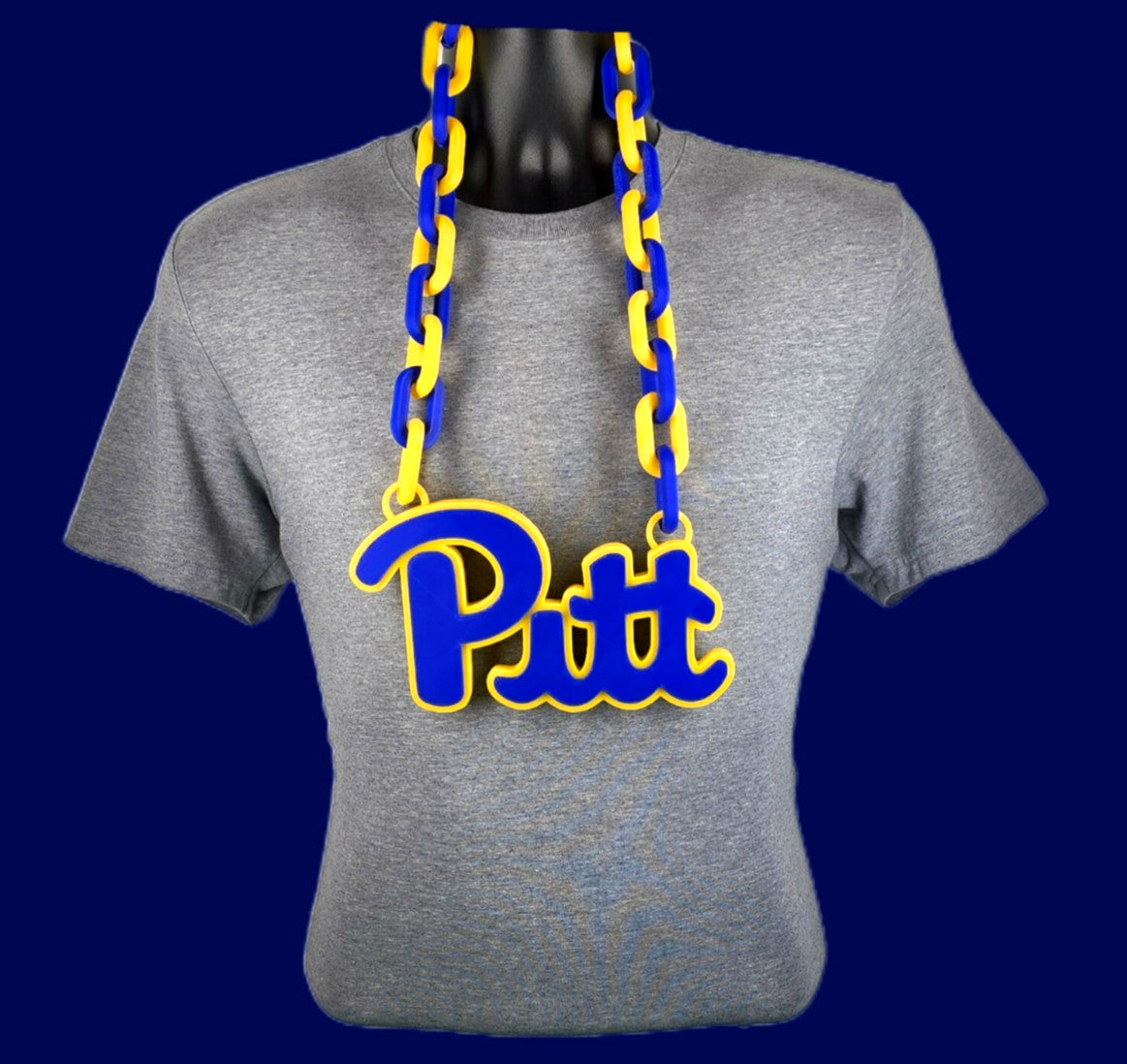 Pittsburgh Panthers Fan Chain NCAA Pitt Big Logo Oversized Necklace Game Day