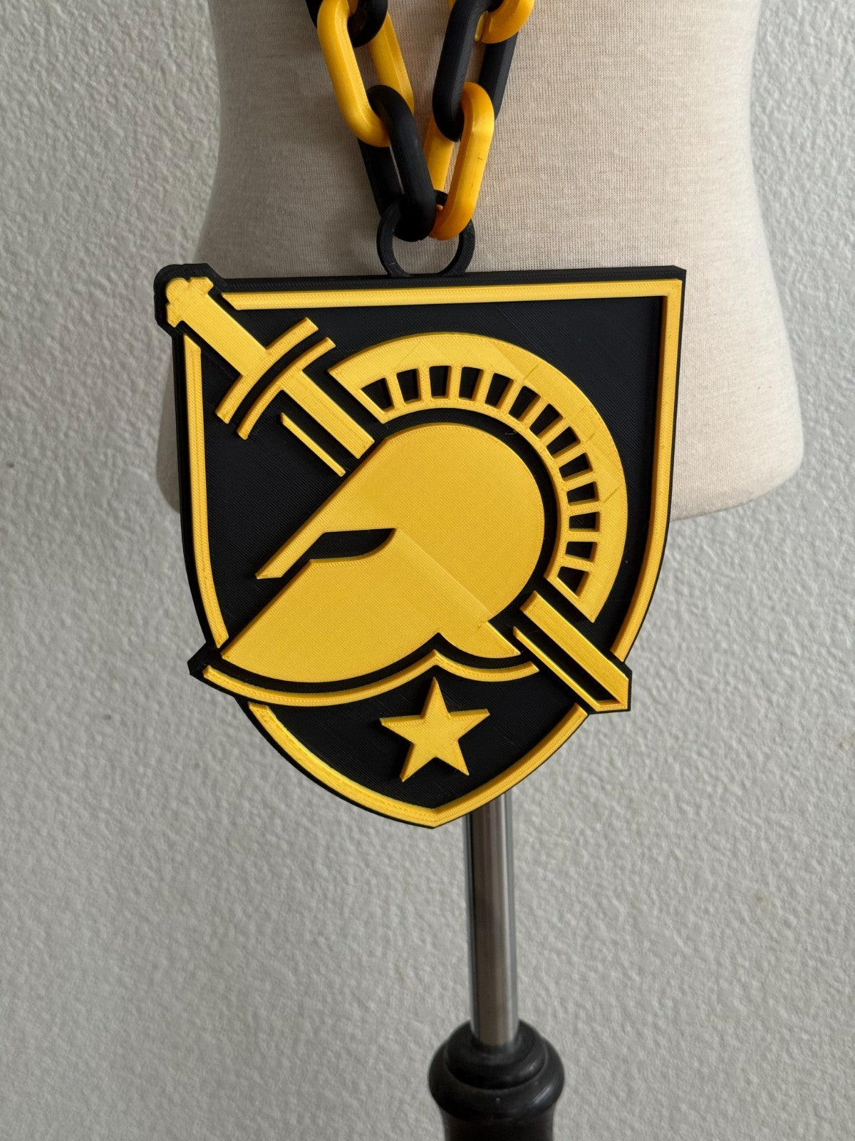 Army Black Knights Necklace Turnover Chain HandMade 3D printed