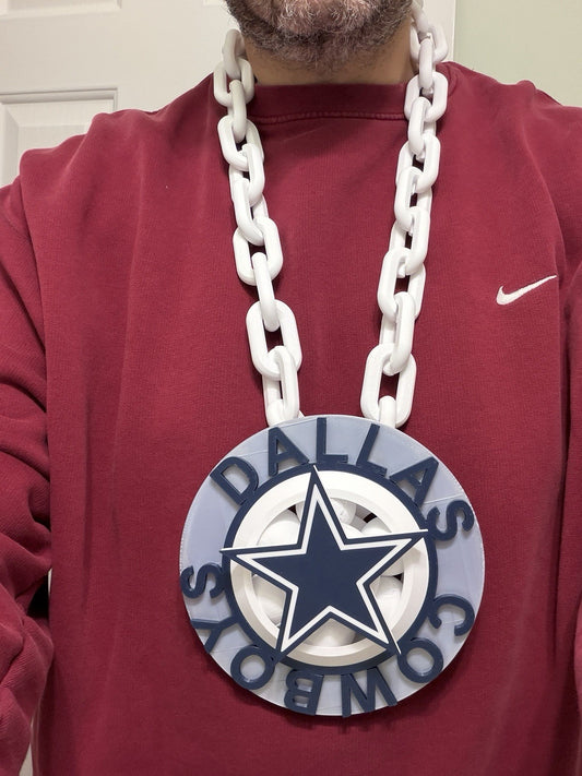 Dallas Cowboys Spinning Hype Fan Chain Necklaces