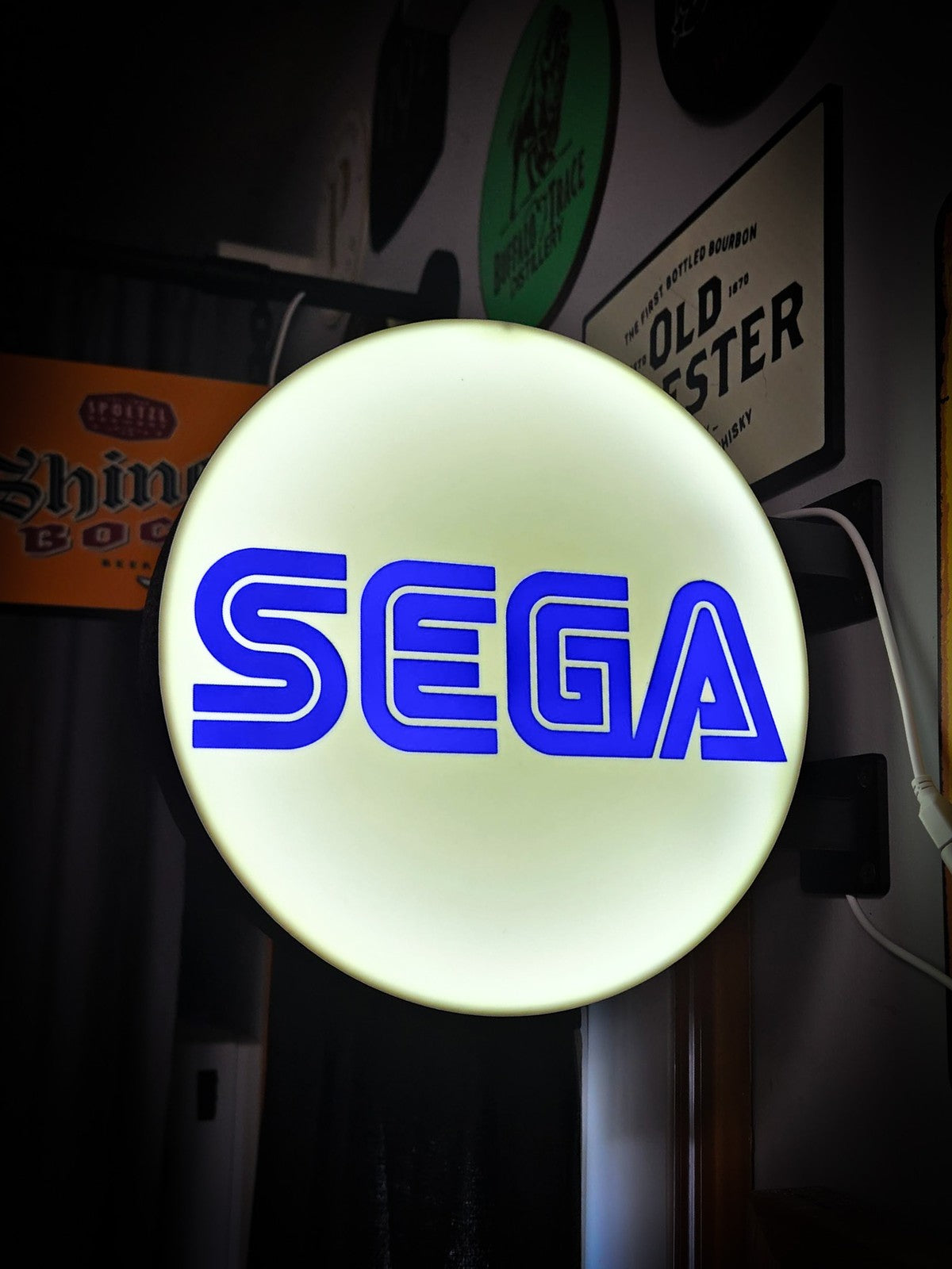 SEGA 12 Inch Light Box LED Sign 3D Printed Wall Decor Man Cave Garage