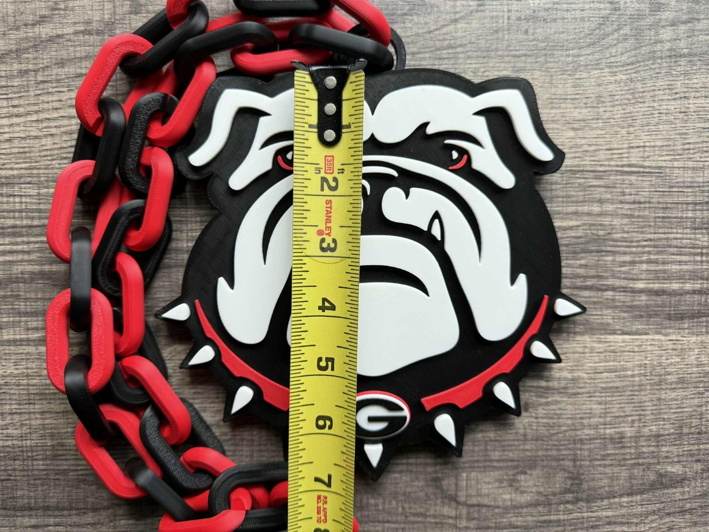 Georgia Bulldogs V2 Logo Oversized Necklace, Hype Chain [Made To Order]