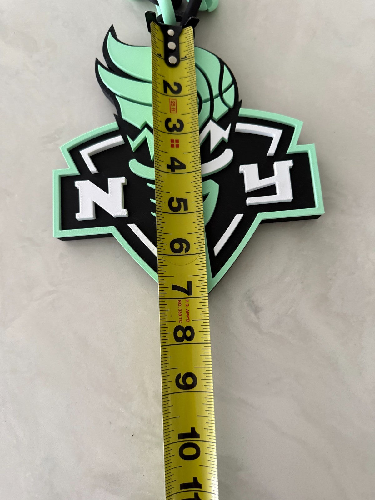 New York Liberty Oversized Necklace Hype Turnover Chain WNBA HandMade 3D Printed