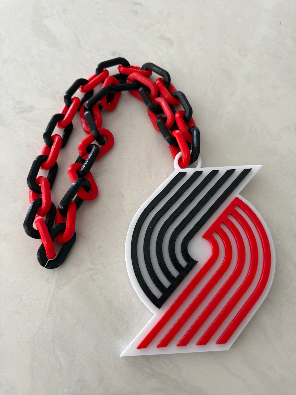 Portland Trail Blazers Oversized Necklace Fan Pendant 3D Printed