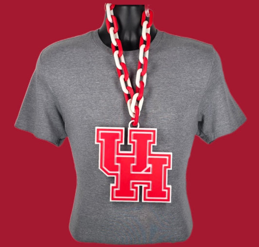 Houston Cougars Fan Chain NCAA Big Logo Oversized Necklace Game Day Football
