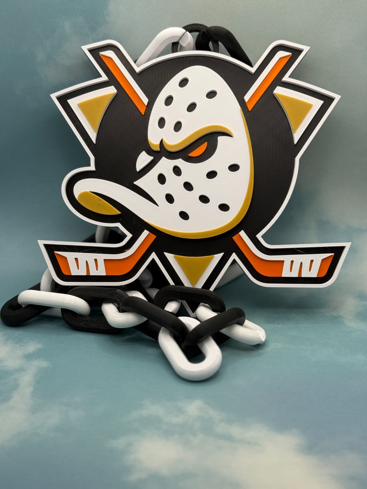 Anaheim Ducks New Oversized Necklace, Chain Fan Support Quack, quack, quack
