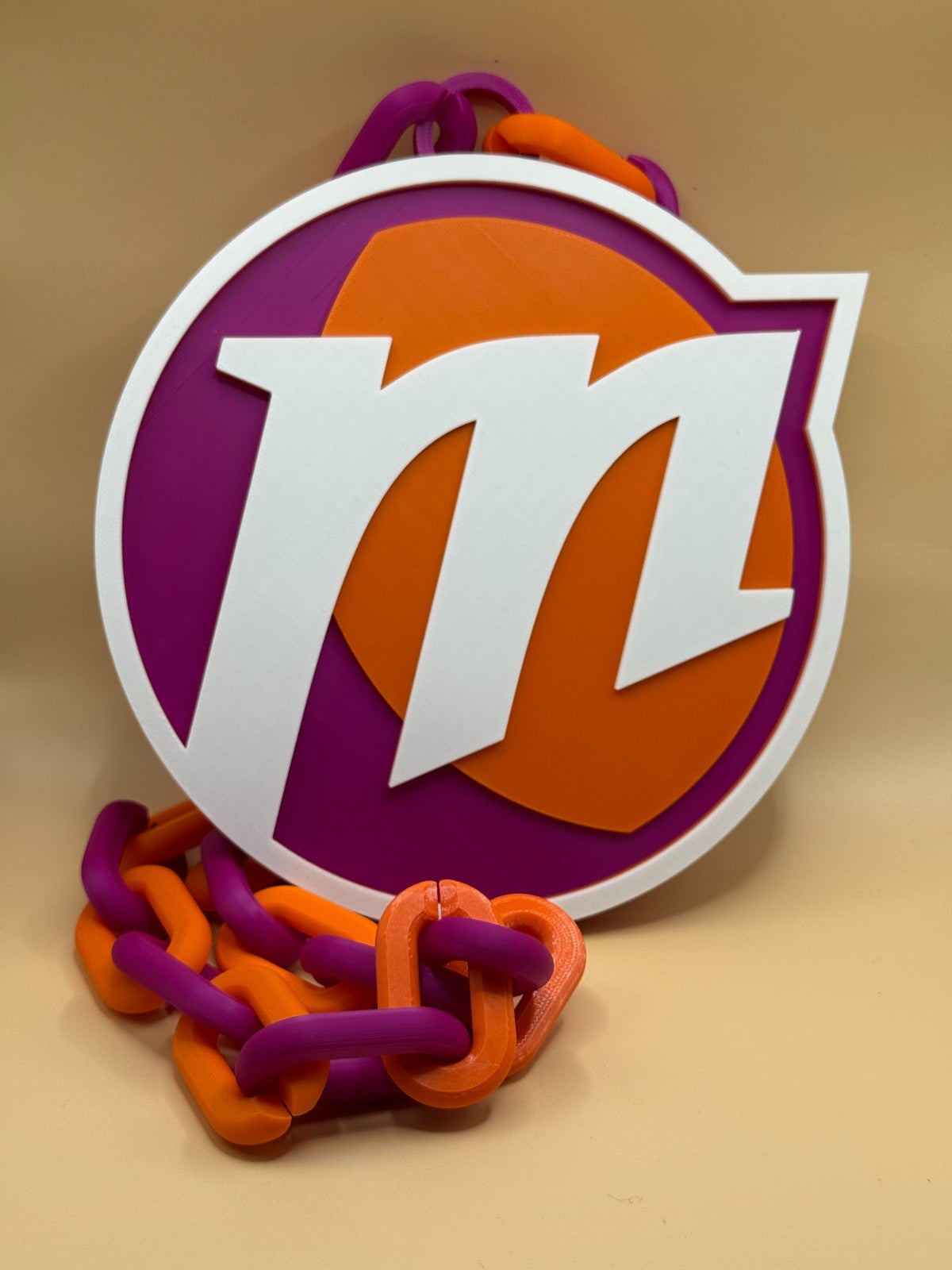 Phoenix Mercury Oversized Necklace, Hype Chain WNBA Handmade 3D Printed