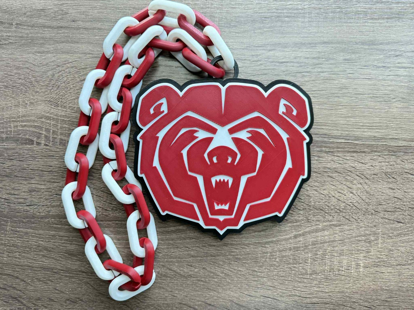 Missouri State Bears Logo Oversized Necklace, Pendant Chain