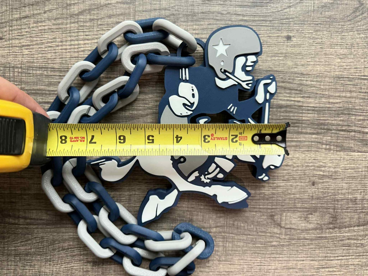 Dallas Cowboys Retro Logo Oversized Necklace, Sports Chain [Made To Order]
