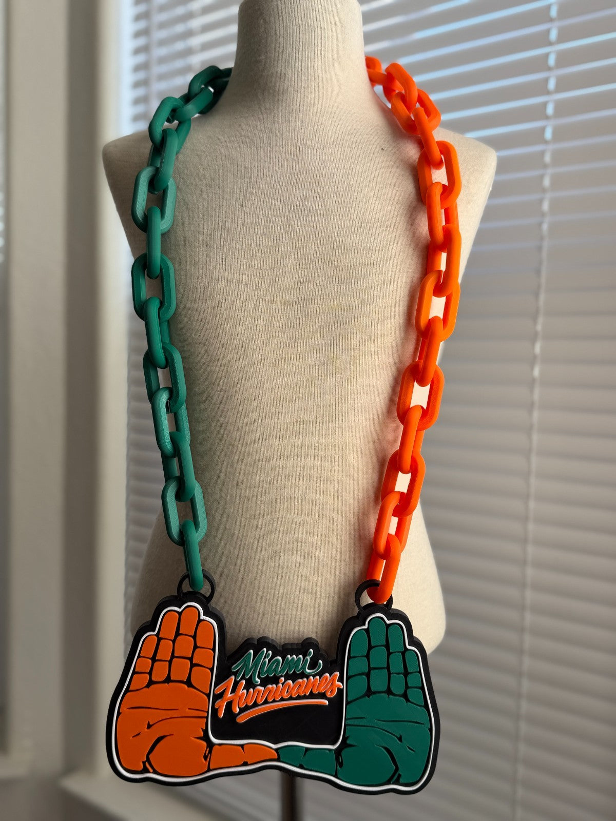 University of Miami Hurricanes - Throwing Up The U Oversized Cain Pendant
