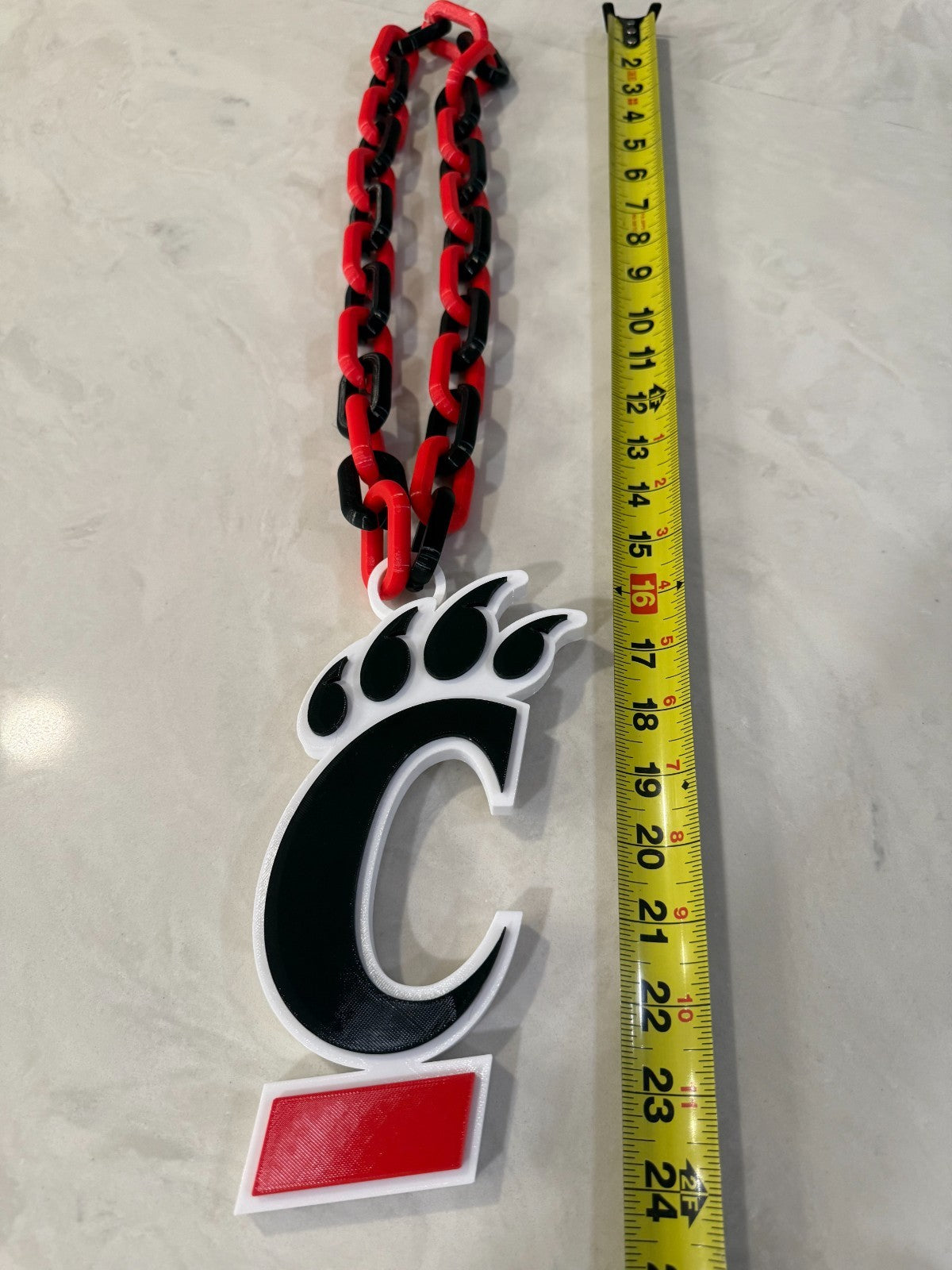 Cincinnati Bearcats Oversized Logo Pendant Necklace & Chain