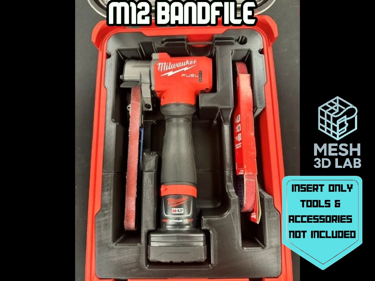 Fits Milwaukee M12 2482-20 Band File PACKOUT Organizer Insert (Insert Only)