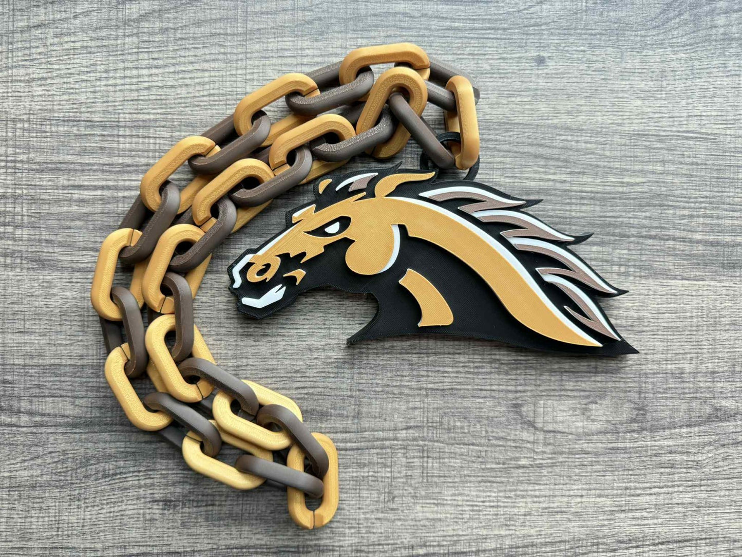 Western Michigan Broncos Logo Oversized Necklace, Hype Chain [Made To Order]