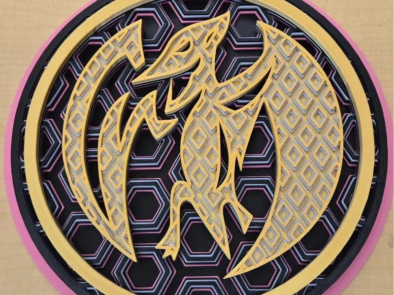 Power Rangers Wall Art Or Display 3D printed Dimensional Mosaic