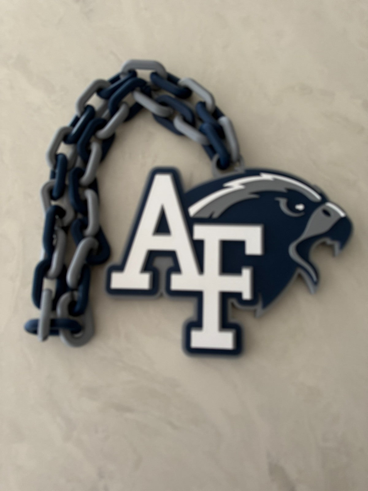 Air Force Falcons Logo Oversized Necklace  Turnover Chain HandMade 3D Printed