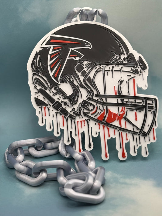 Atlanta Falcons Helmet Drip Hype Oversized Chain & Necklace‎