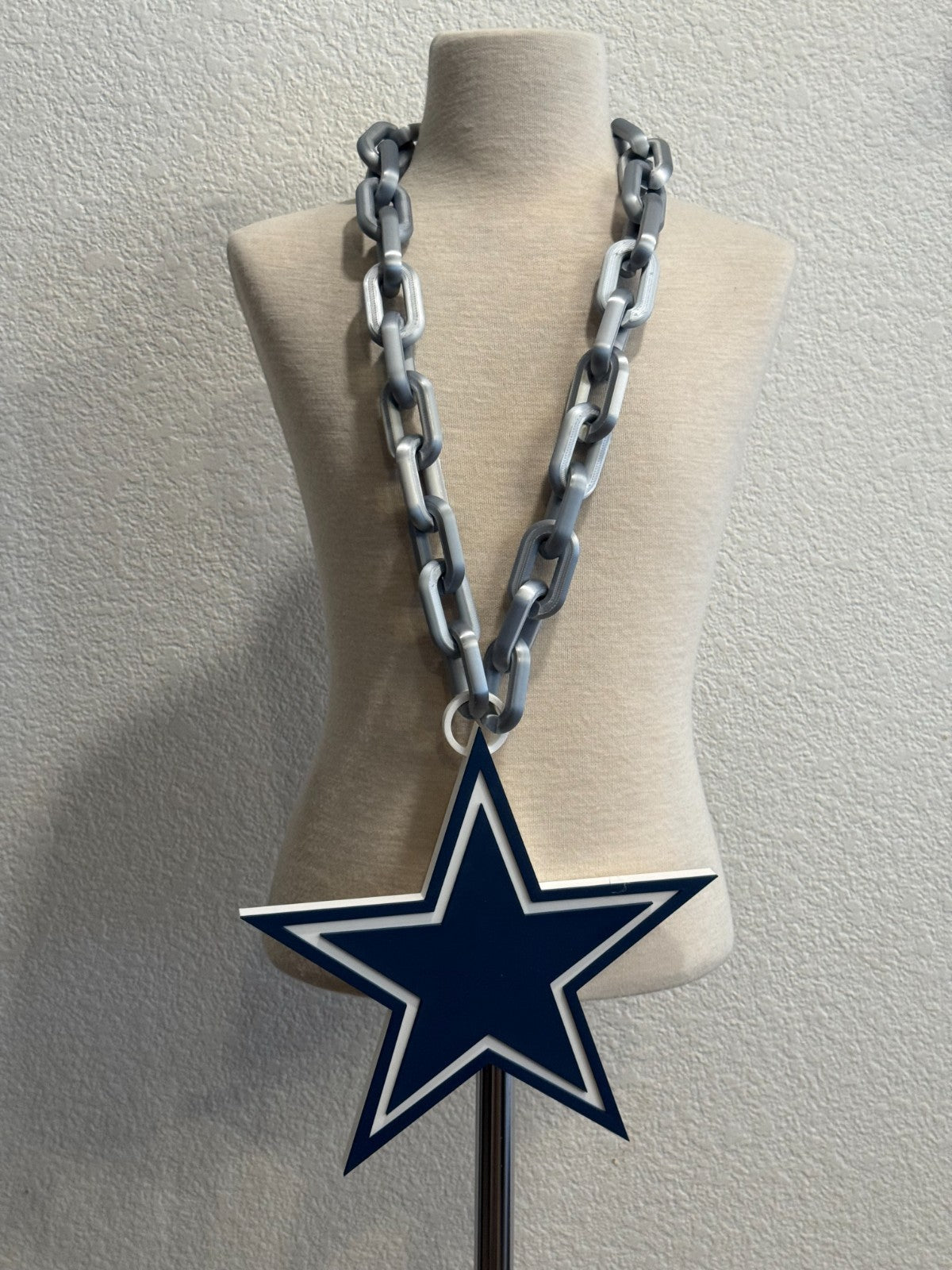Dallas Cowboys Oversized Necklace Logo Pendant Hype Chain Handmade 3D printed