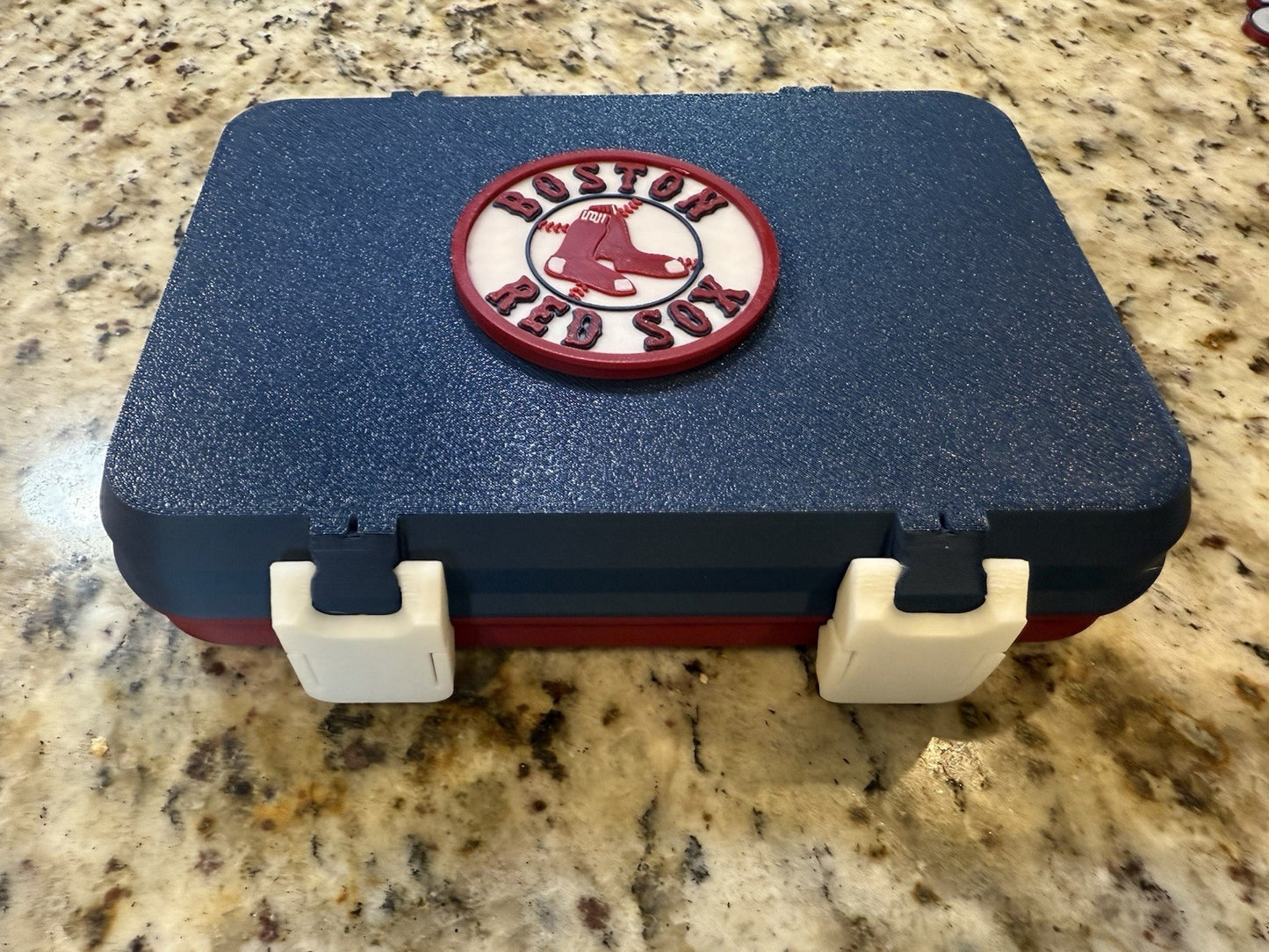 Boston Red Sox  golf ball box 3d printed Fits 12 golf balls. Balls not included