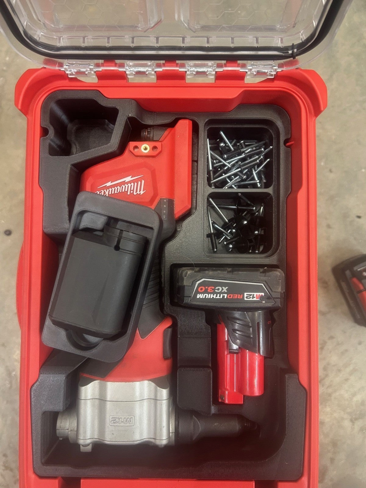 Fits Milwaukee M12 2550-20 Rivet Tool PACKOUT Organizer Insert (Insert Only)