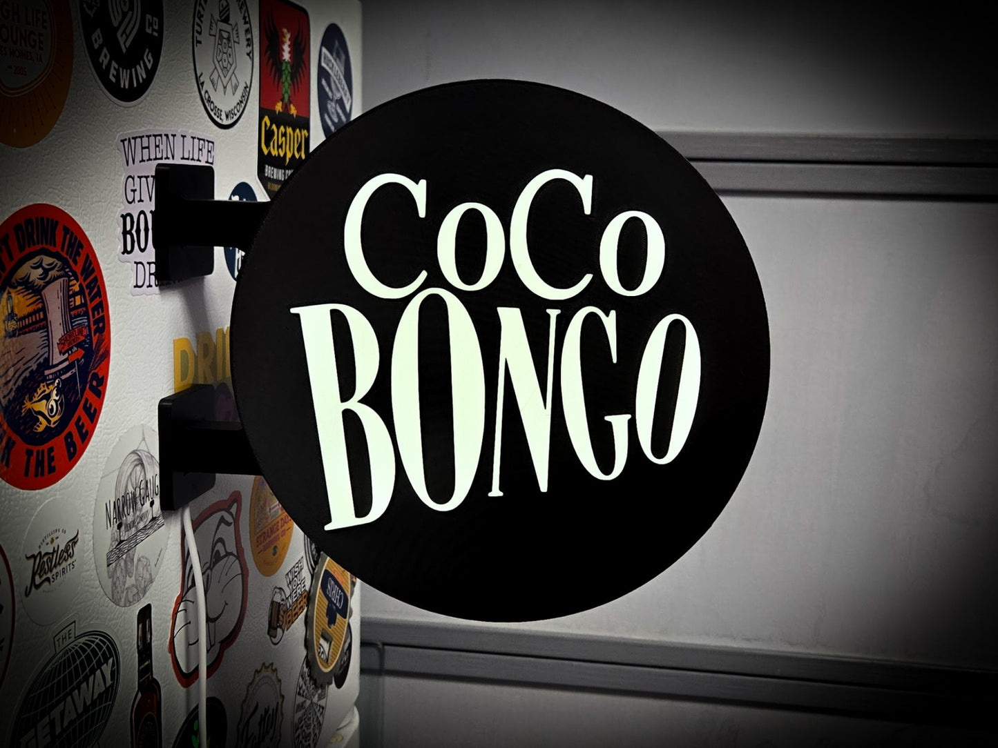 COCO BONGO 12 Inch Light Box LED Sign 3D Printed Wall Decor Man Cave Garage
