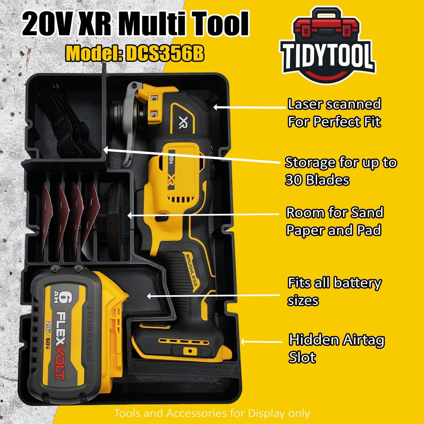 DeWALT Deep Compact Organizer 20V Oscillating Multi-Tool DCS365B (Insert Only)