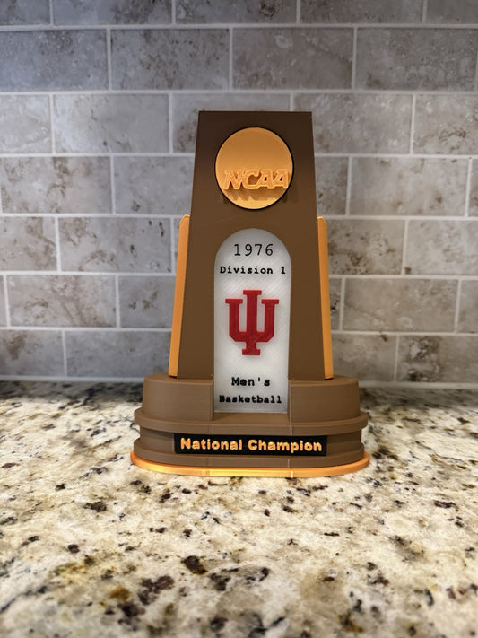 Indiana Hoosiers 1976 national champion trophy 3d printed Custom basketball