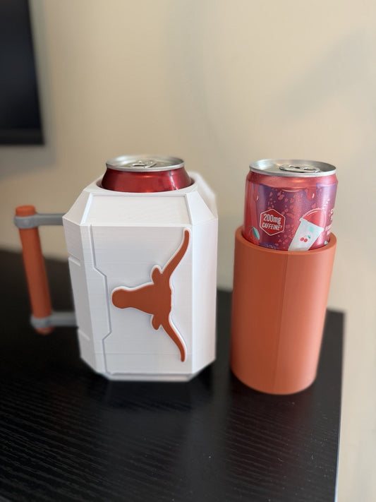 Texas Longhorns Thor Inspired Can Cooler!  24 And 12oz Cans Fit!