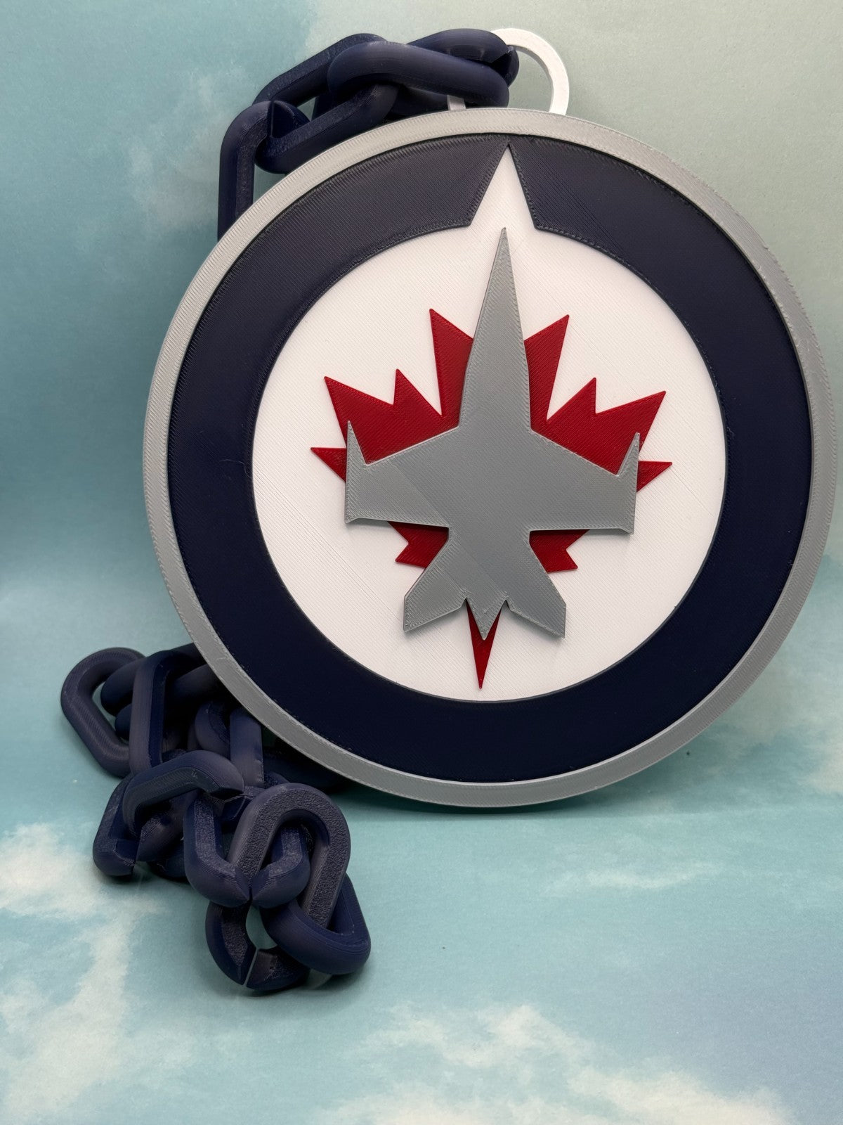 Winnipeg Jets Oversized Necklace, Fan Hype Chain "Fueled By Passion"