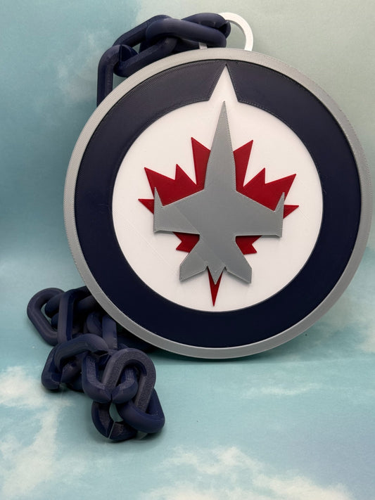 Winnipeg Jets Oversized Necklace, Fan Hype Chain "Fueled By Passion"