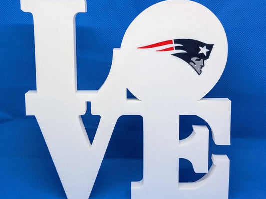 New England Patriots Love Park Sign 3D Printed Wall Sign