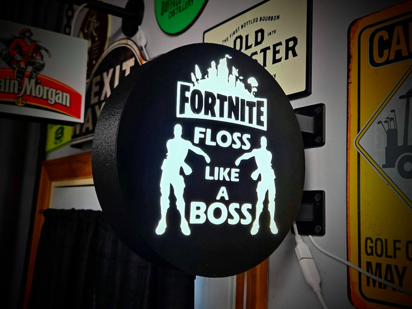 FORTNITE Floss Like a Boss 2-Sided Light 12 Inch Light Box LED Sign Wall Decor