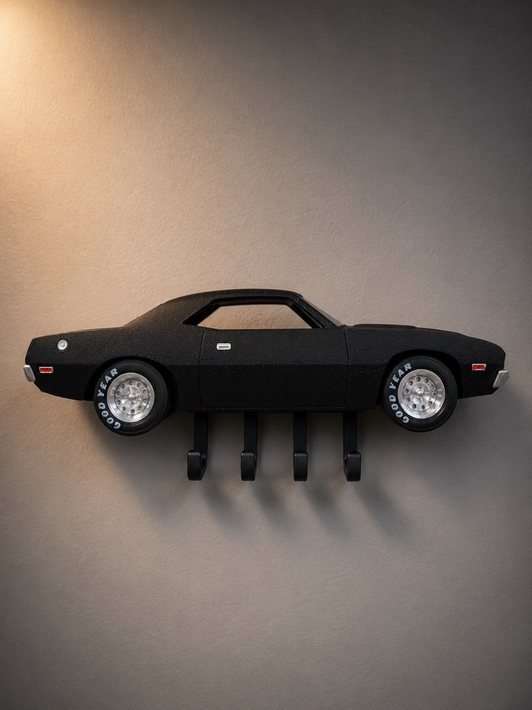 3D Printed Dodge Challenger Muscle Car Wall Mount Key Holder Organizer