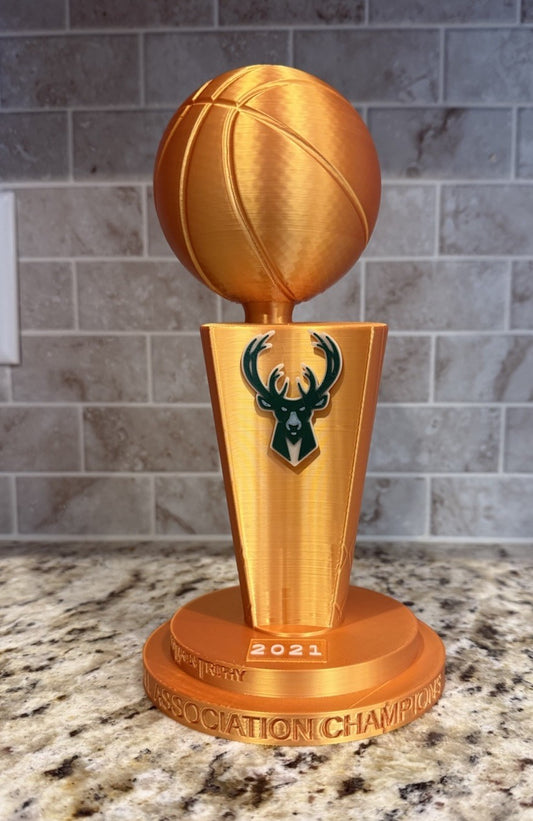 2021 Milwaukee Bucks NBA CHAMPION TROPHY gold Larry O'Brien 10 inches