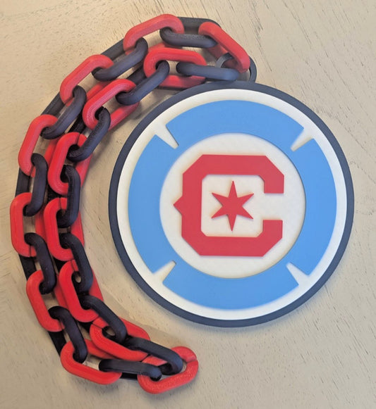 Chicago Fire FC Over-Sized Necklace Logo Pendant Hype Chain