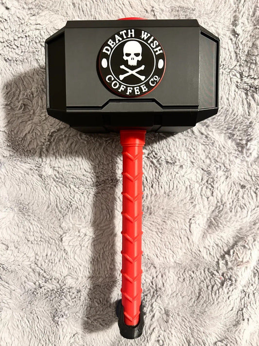 Death Wish Coffee Mjolnir Thor's Hammer - 3D Printed Fan Art - Free US Shipping