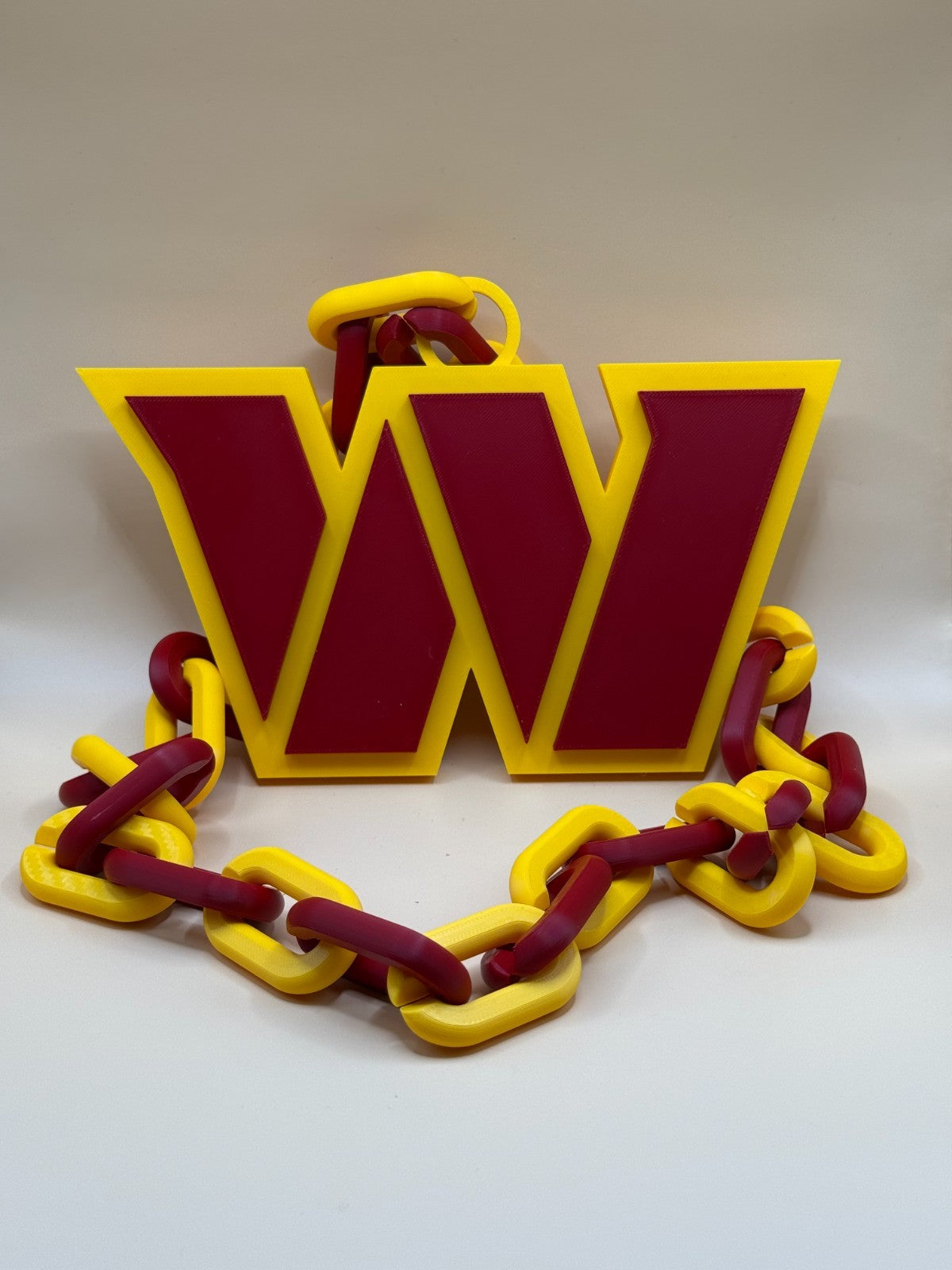 Washington Commanders Oversized Turnover Chain Necklace Pendant Handmade