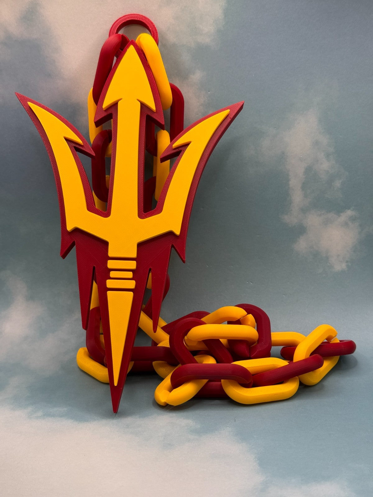 Arizona State Sun Devils Oversized Necklace, Chain "Fear The Fork"